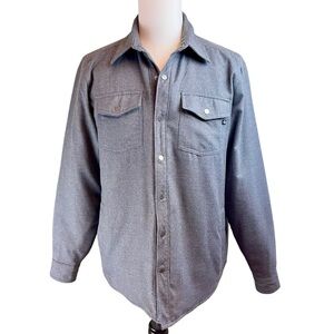MARMOT Gray Shacket Shirt Jacket Coat Mens Sz Large Quilted Lined Outdoors